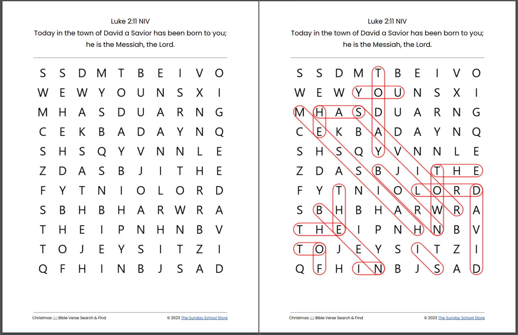 10 Free Christmas Bible Word Search Puzzles PDF Printable Download Sunday School Store 10 Free Christmas Bible Word Search Puzzles PDF Printable Download Sunday School Store