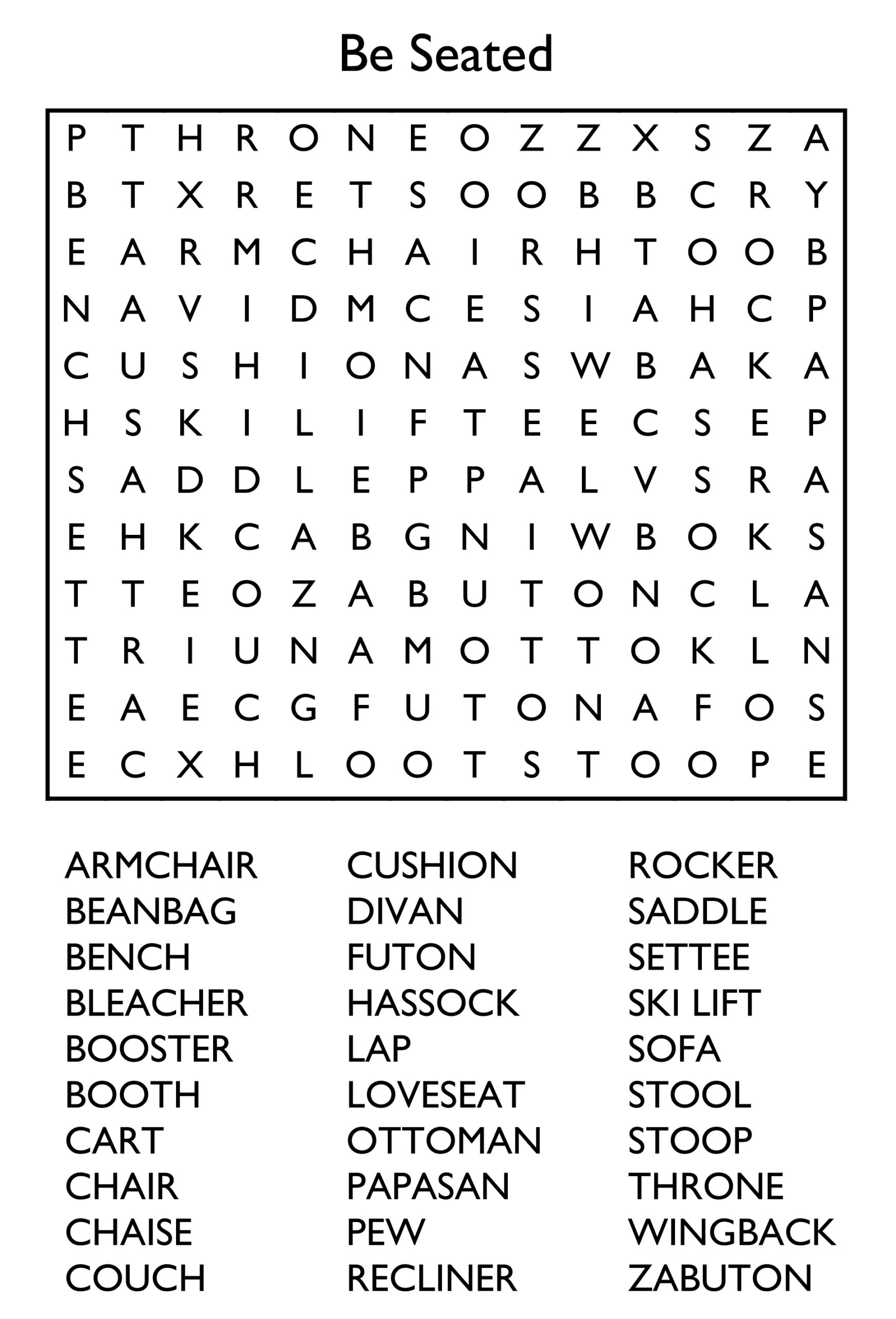 Printable Word Searches For Adults Ca