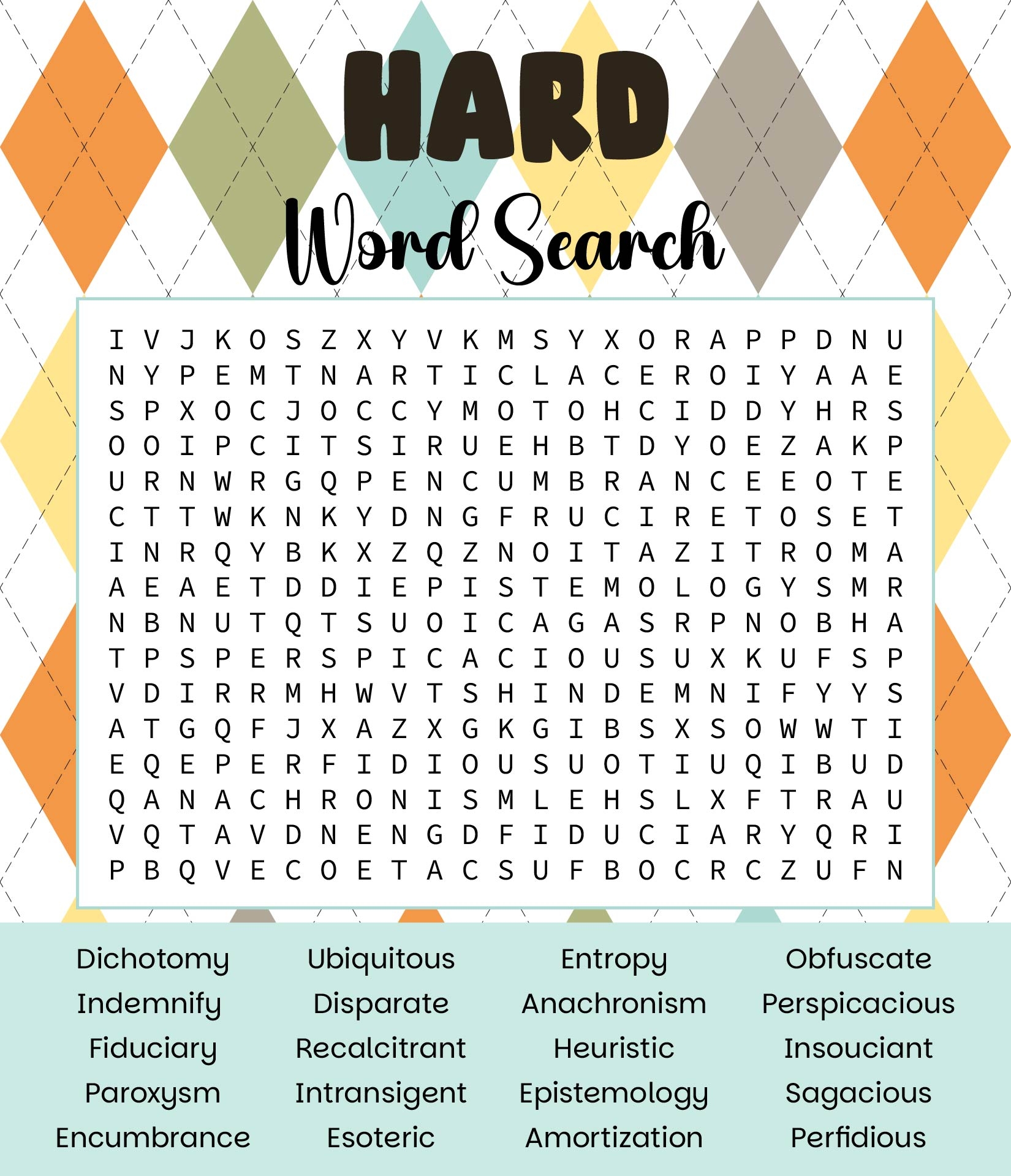 Word Search Printable Hard Pdf Word Search Printable Hard Pdf
