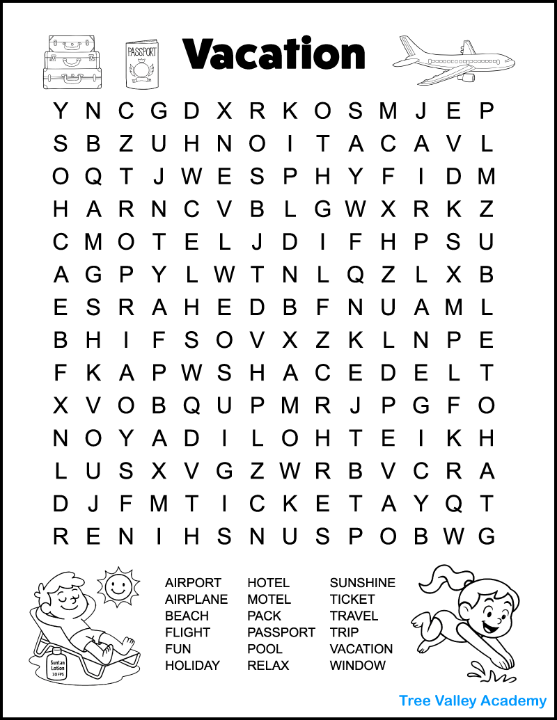 Easy Printable Word Search Puzzles For Adults
