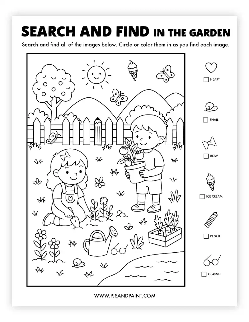 18 Free Printable Search And Find Activities Pjs And Paint