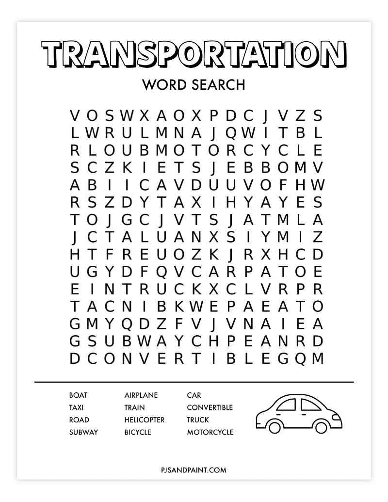 23 Free Printable Word Searches Pjs And Paint