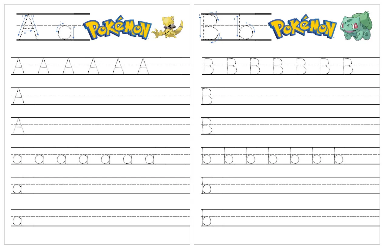 26 Pokemon Worksheets Upper U0026 Lowercase Preschool Kindergarten Learning Activity Practice 26 Pokemon Worksheets Upper U0026 Lowercase Preschool Kindergarten Learning Activity Practice