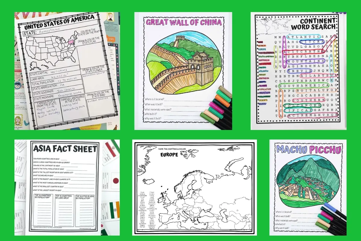 31 Free Geography Worksheets To Explore The World 31 Free Geography Worksheets To Explore The World