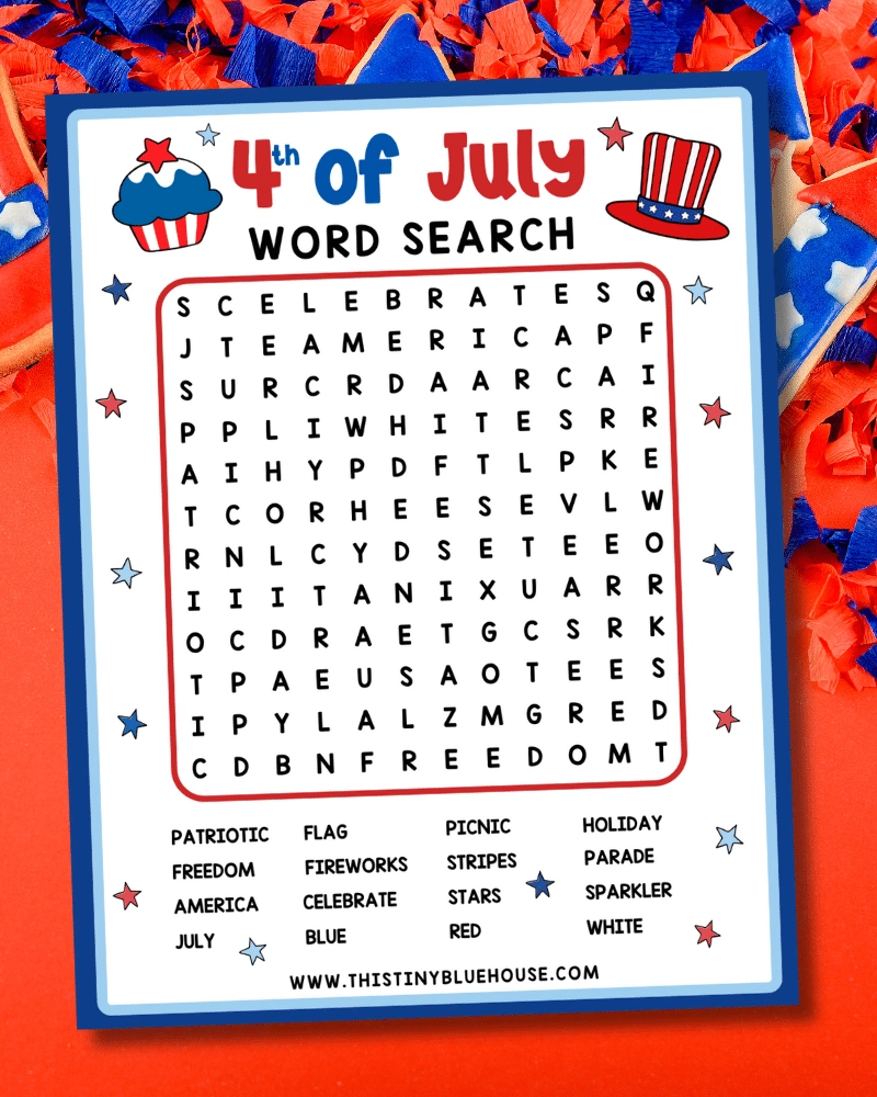 4th Of July Word Search This Tiny Blue House 4th Of July Word Search This Tiny Blue House