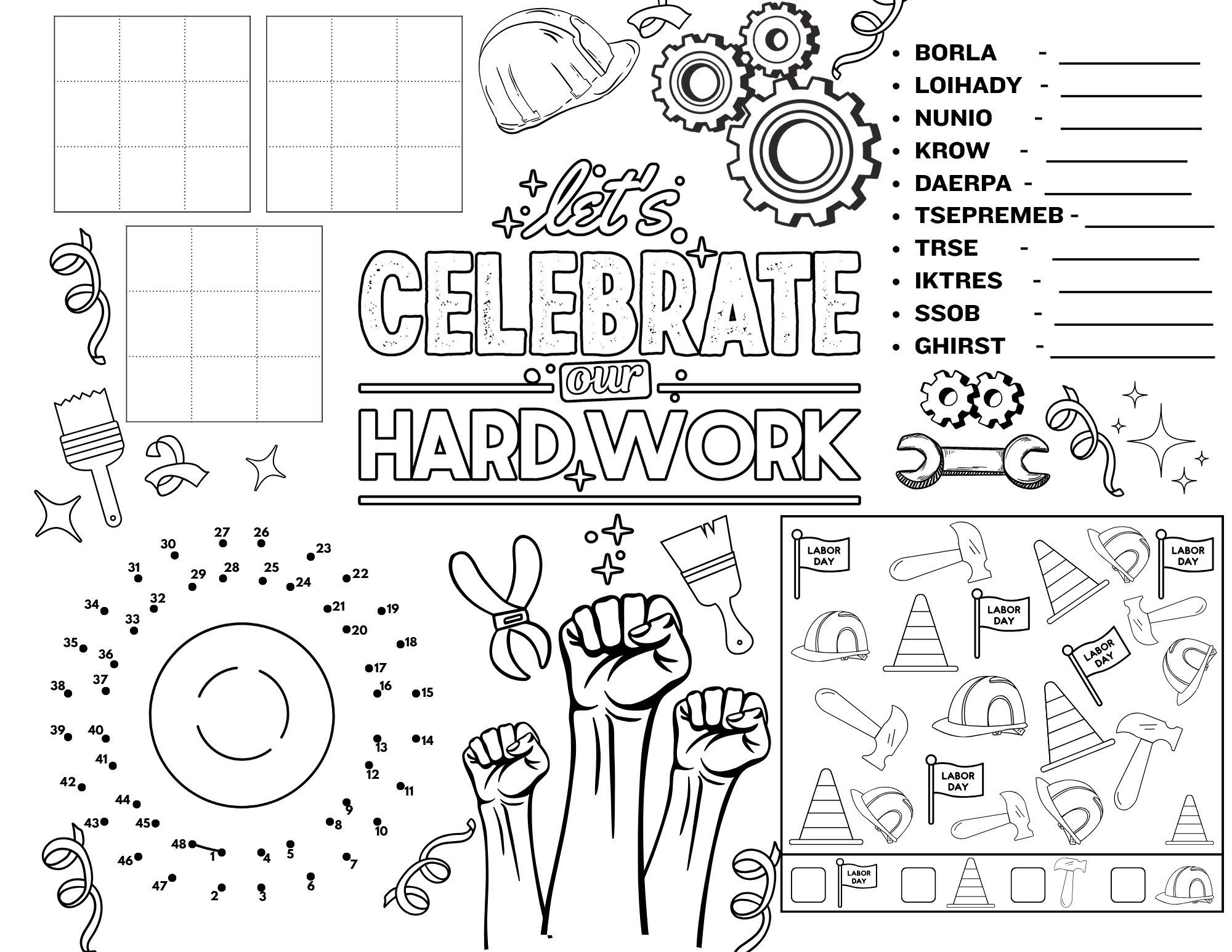 5 Printable Labor Day Activities Pages For Kids Plus An Answer Key 5 Printable Labor Day Activities Pages For Kids Plus An Answer Key