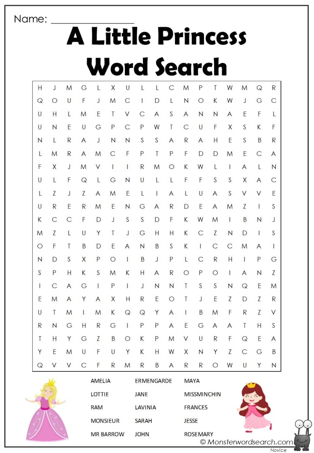 Disney Princess Word Search Printable Disney Princess Word Search Printable