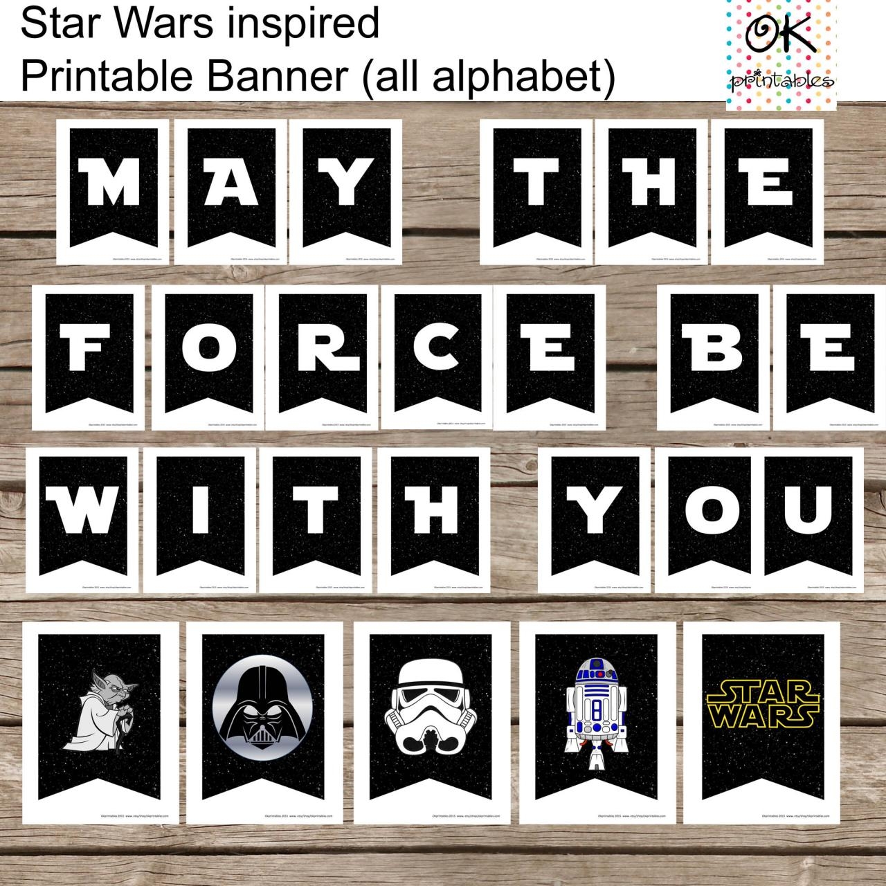 All Alphabet Star Wars Banner Printable Set All Occassion All Alphabet On Luulla All Alphabet Star Wars Banner Printable Set All Occassion All Alphabet On Luulla