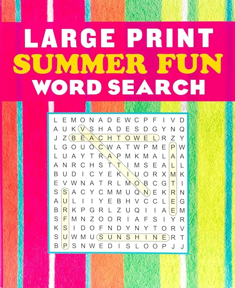 Amazon Large Print Summer Fun Word Search Large Print Puzzle Books 9781667209982 Editors Of Thunder Bay Press Books Amazon Large Print Summer Fun Word Search Large Print Puzzle Books 9781667209982 Editors Of Thunder Bay Press Books
