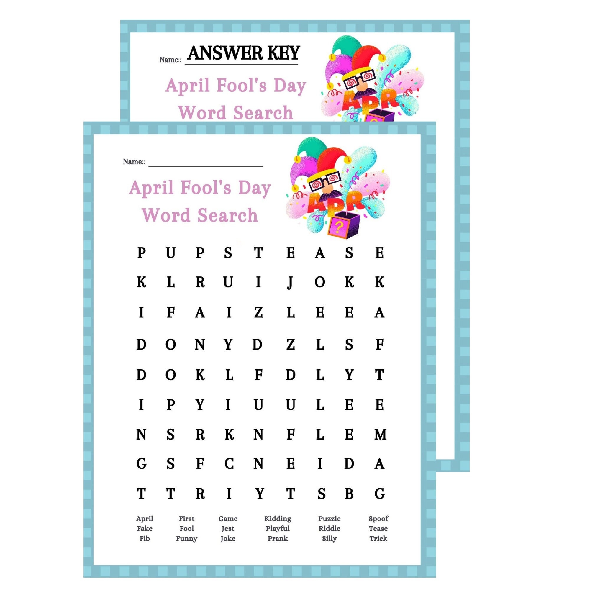 April Fools Word Search Printable April Fools Word Search Printable