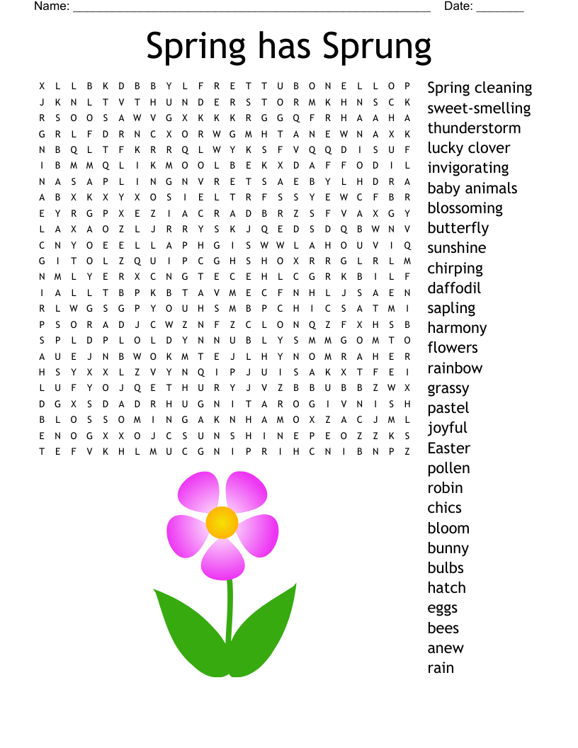 April Showers Word Search Printable April Showers Word Search Printable