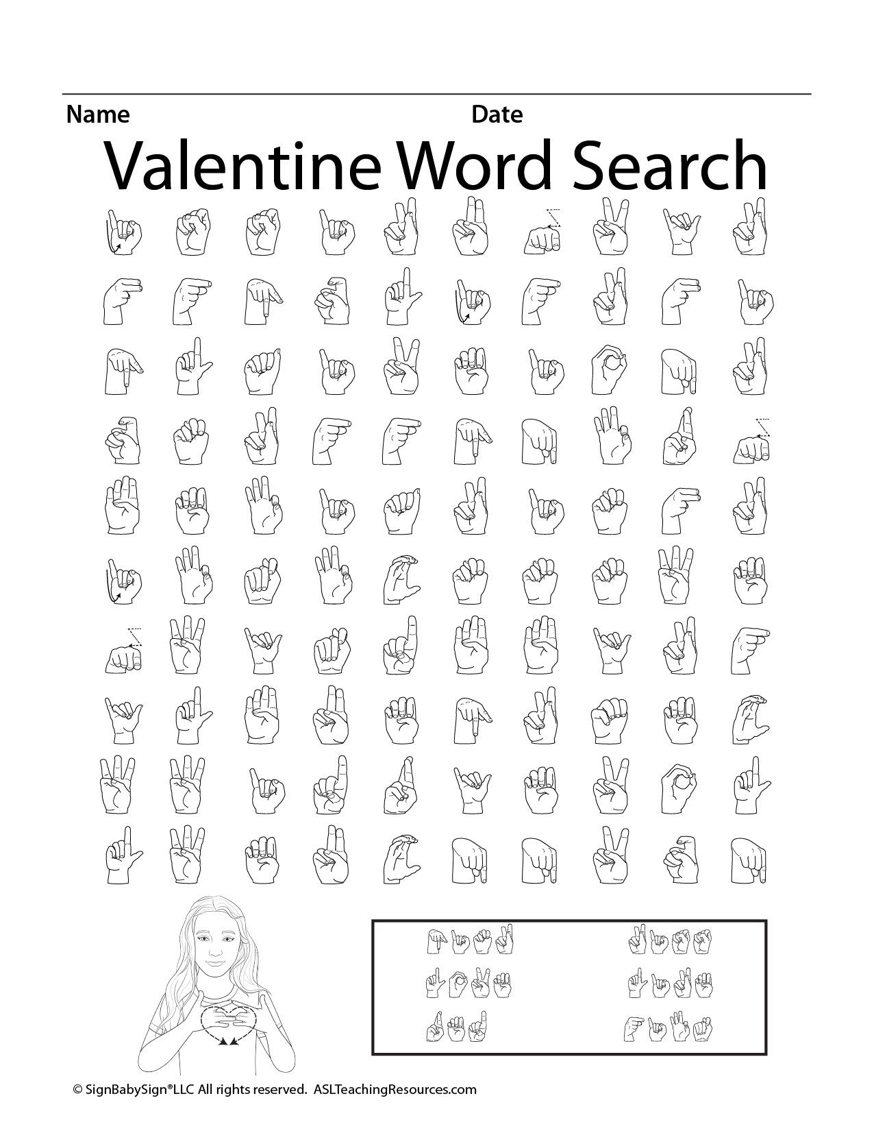 Valentine's Day Word Find Printable Valentine's Day Word Find Printable