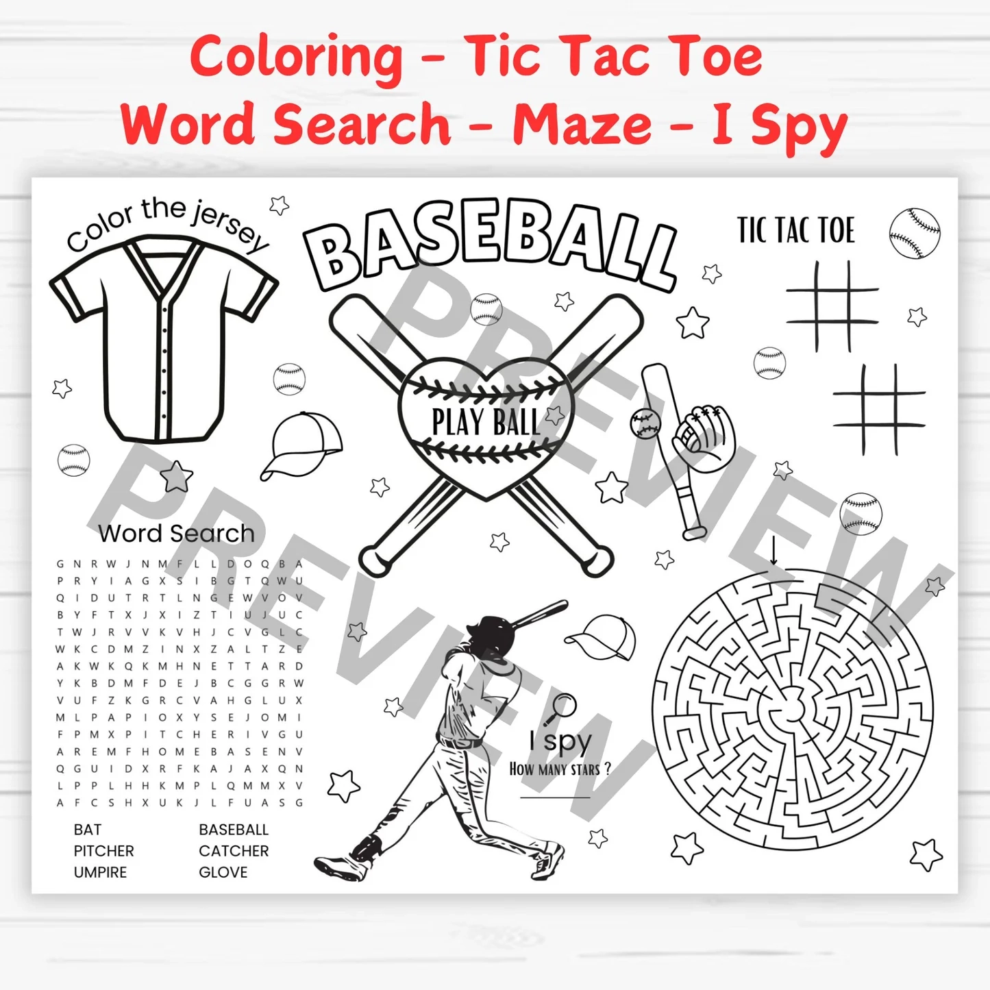 Baseball Coloring Activity Sheet Baseball Online Games Printable Girly Girl Tutus