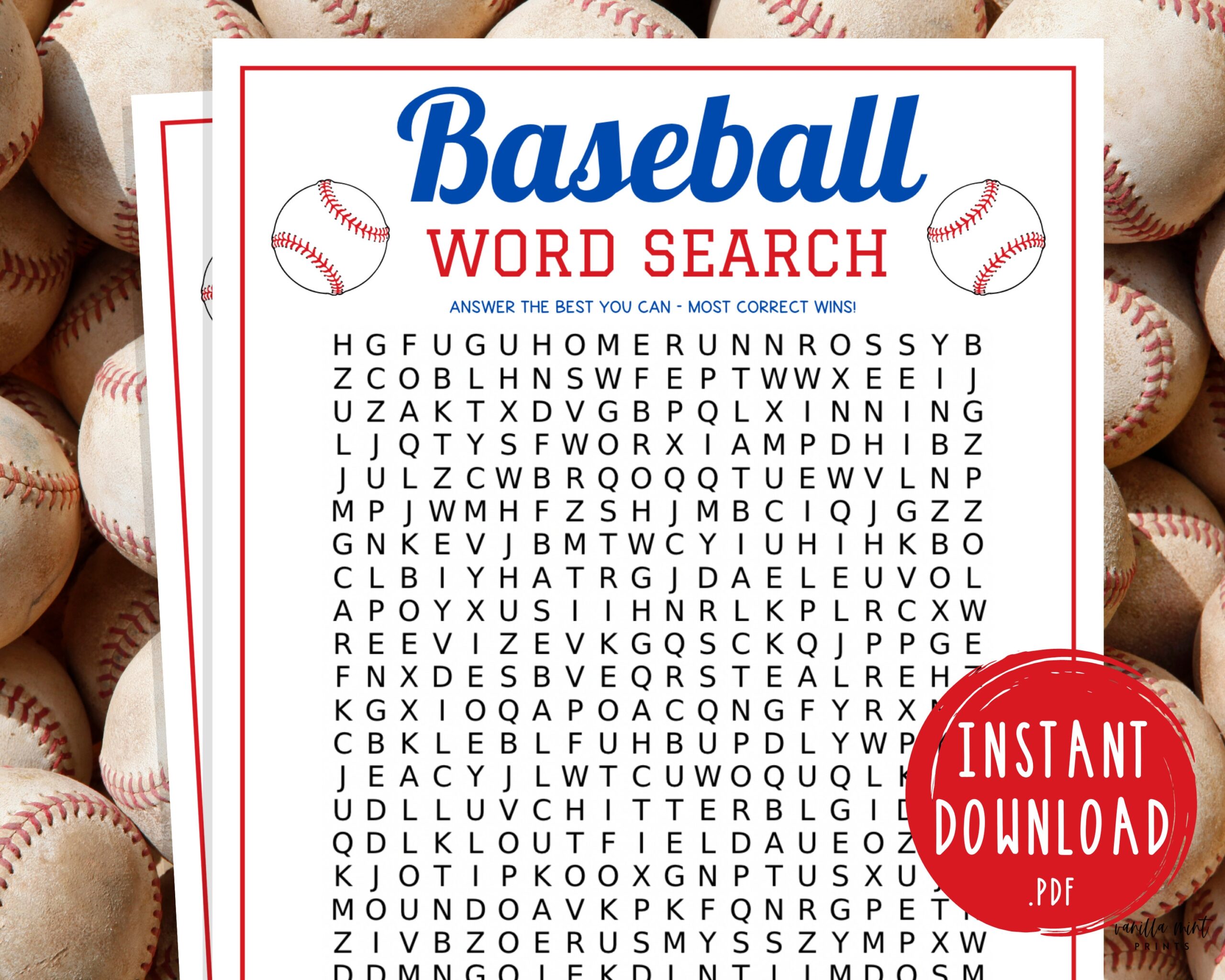 Mlb Word Search Printable