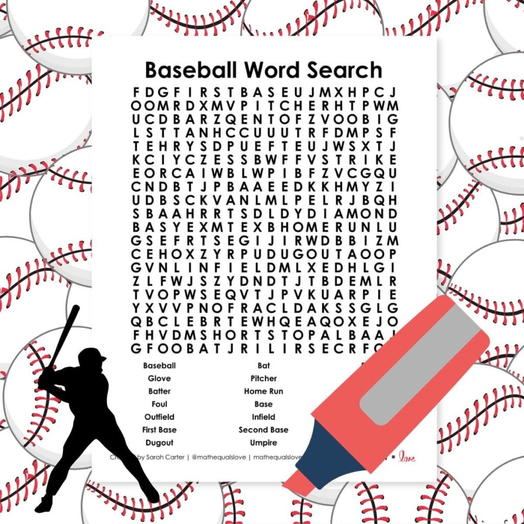 Baseball Word Search Puzzle Free Printable PDF Baseball Word Search Puzzle Free Printable PDF