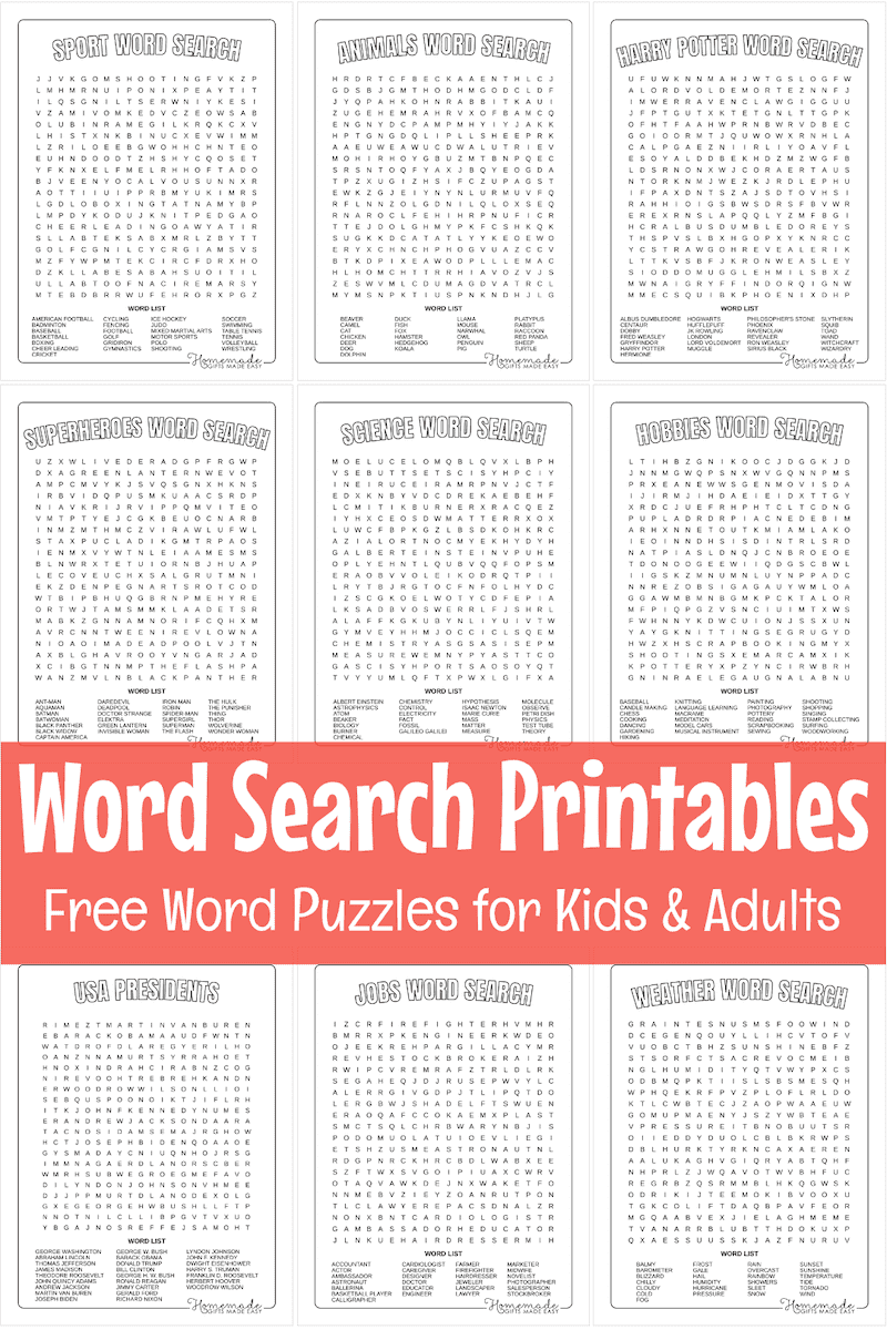 Best Free Word Search Printable Puzzles For Kids U0026 Adults Best Free Word Search Printable Puzzles For Kids U0026 Adults