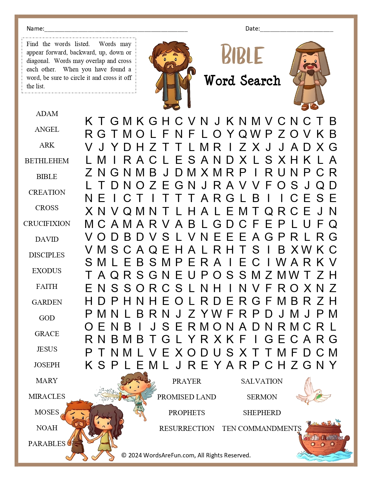 Free Printable Christian Word Searches Free Printable Christian Word Searches