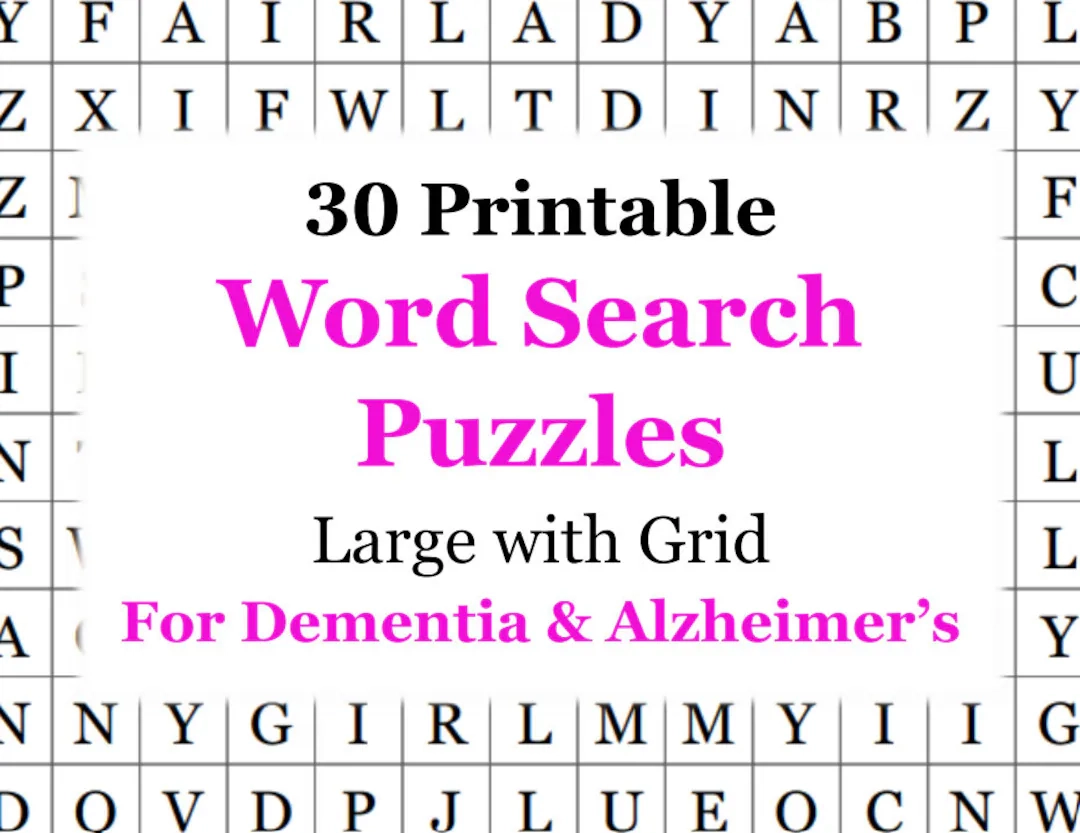 Printable Word Search For Seniors Free