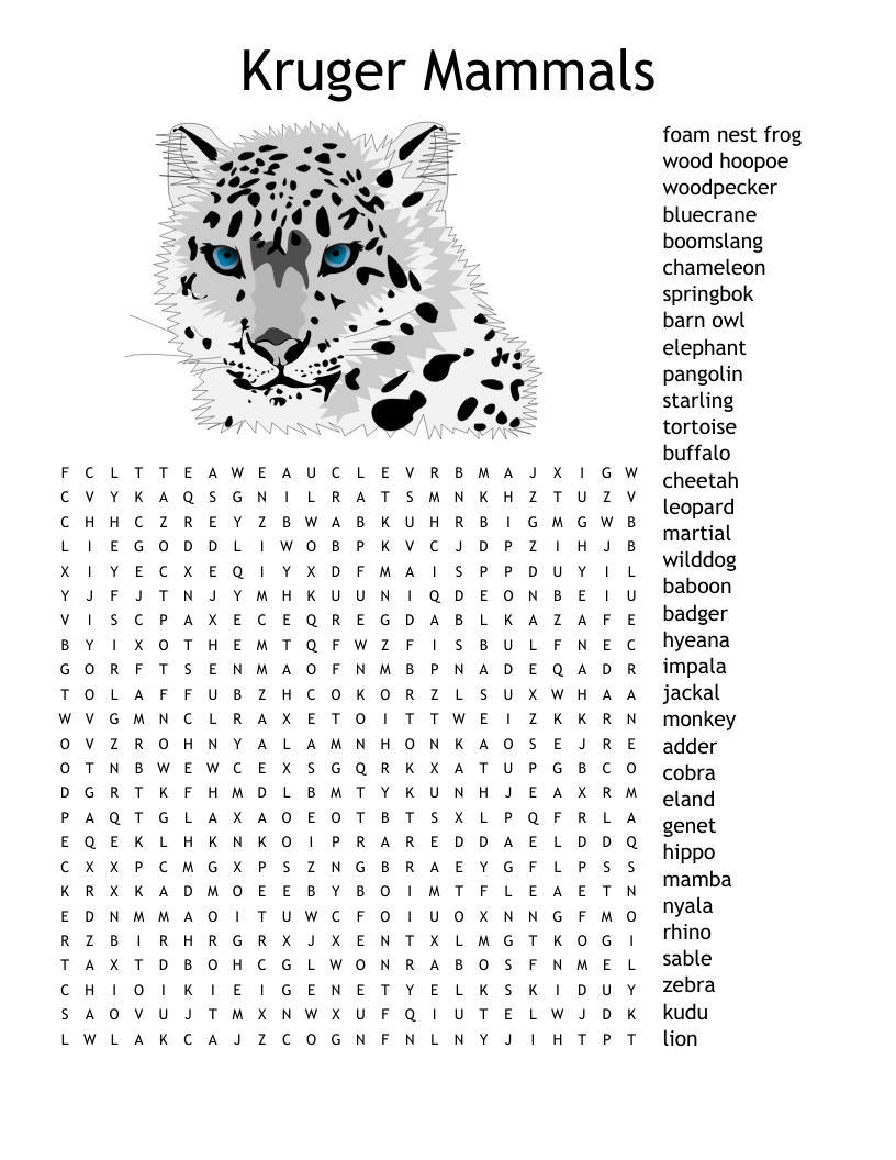 British Wildlife Word Search WordMint British Wildlife Word Search WordMint