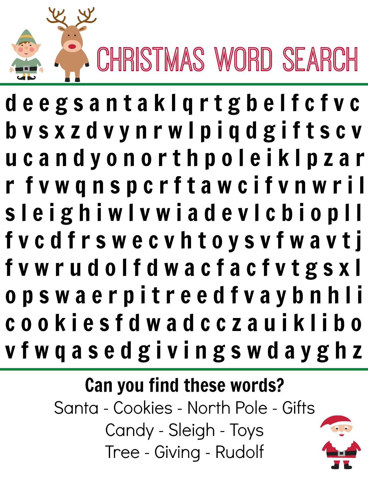 Christmas Word Search Free Printable No Time For Flash Cards Christmas Word Search Free Printable No Time For Flash Cards