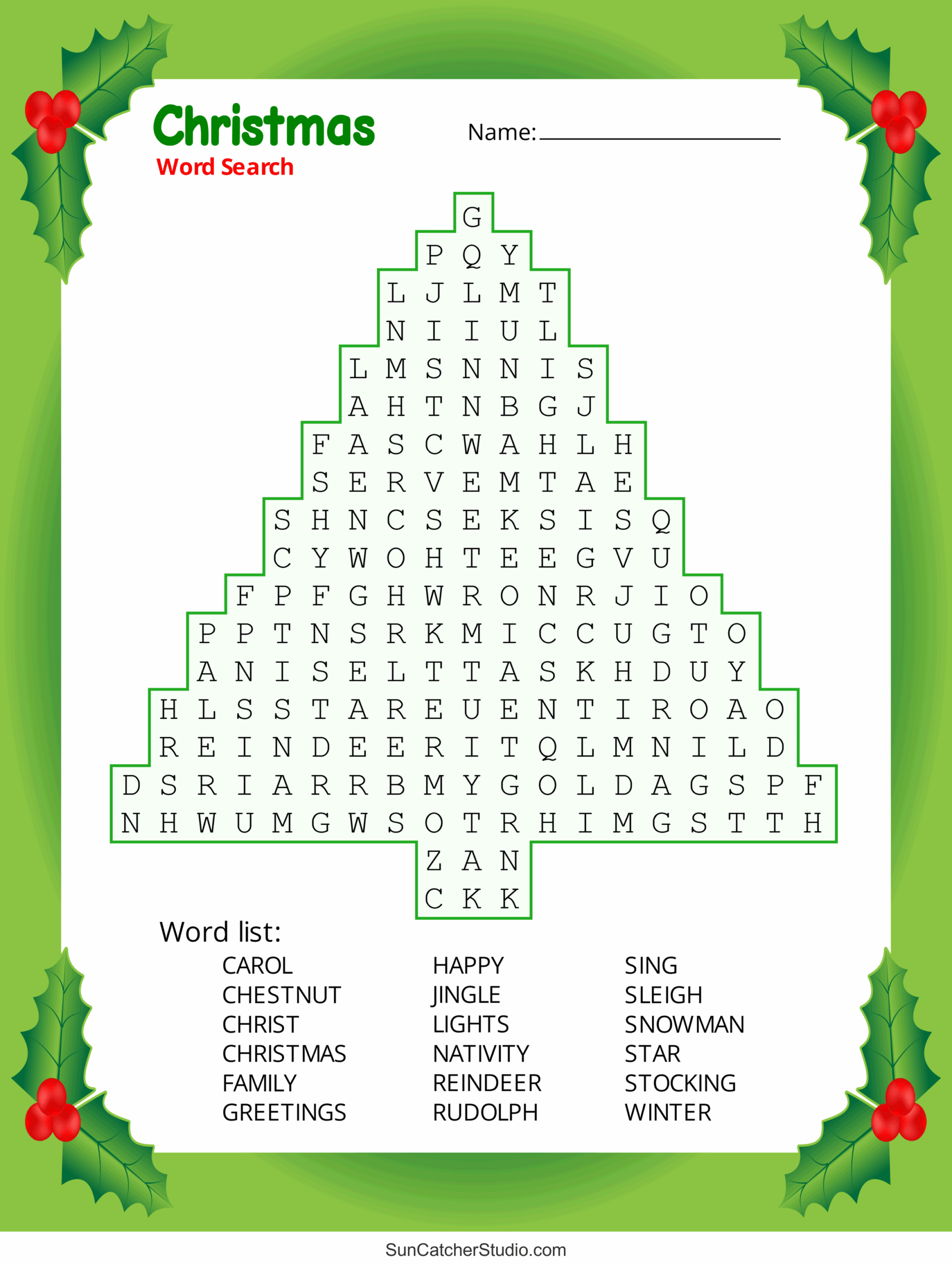 Christmas Word Search Free Printable PDF Puzzles Free Christmas Word Search Free Printable PDF Puzzles Free