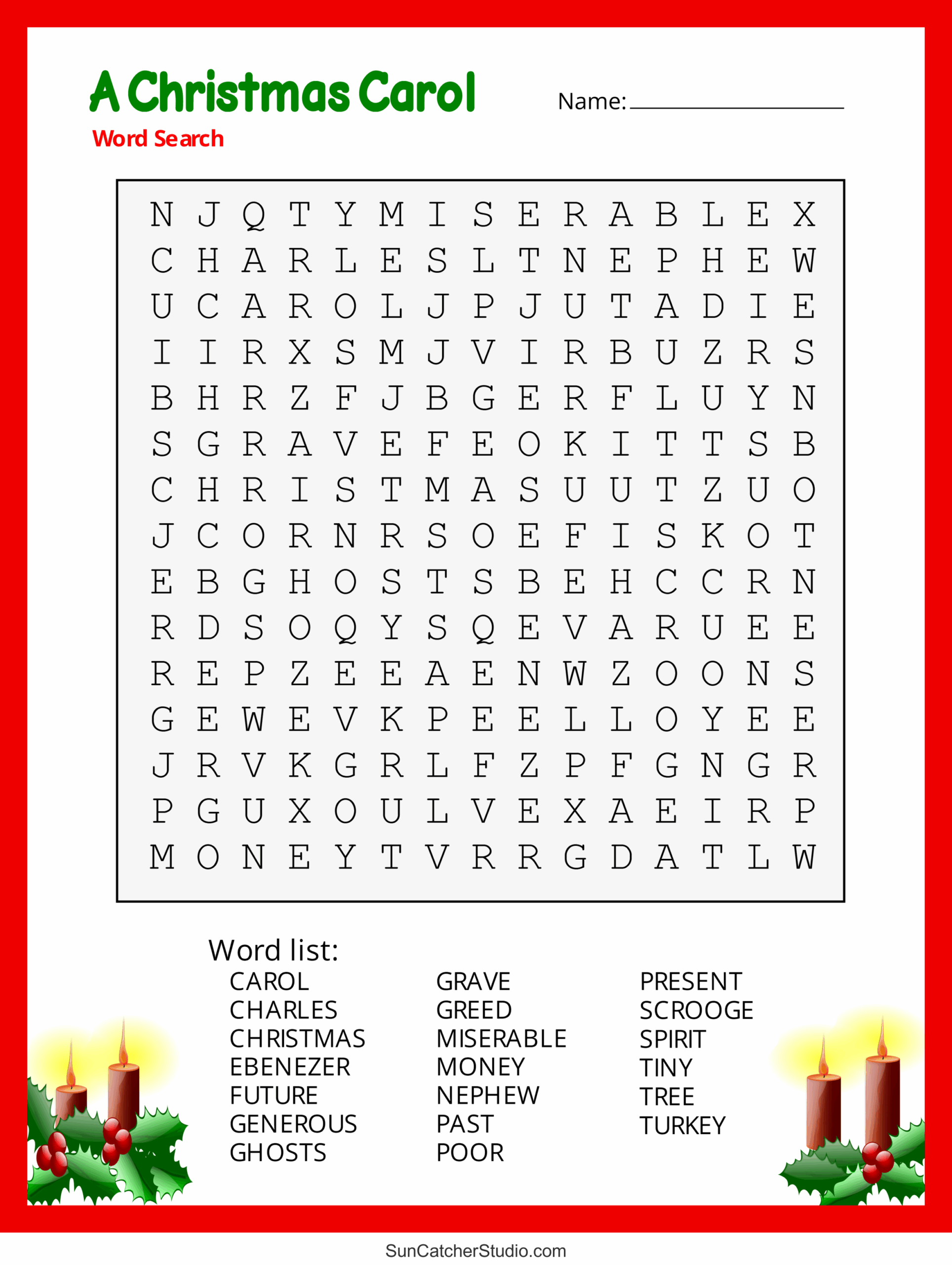 Free Printable Christmas Word Searches