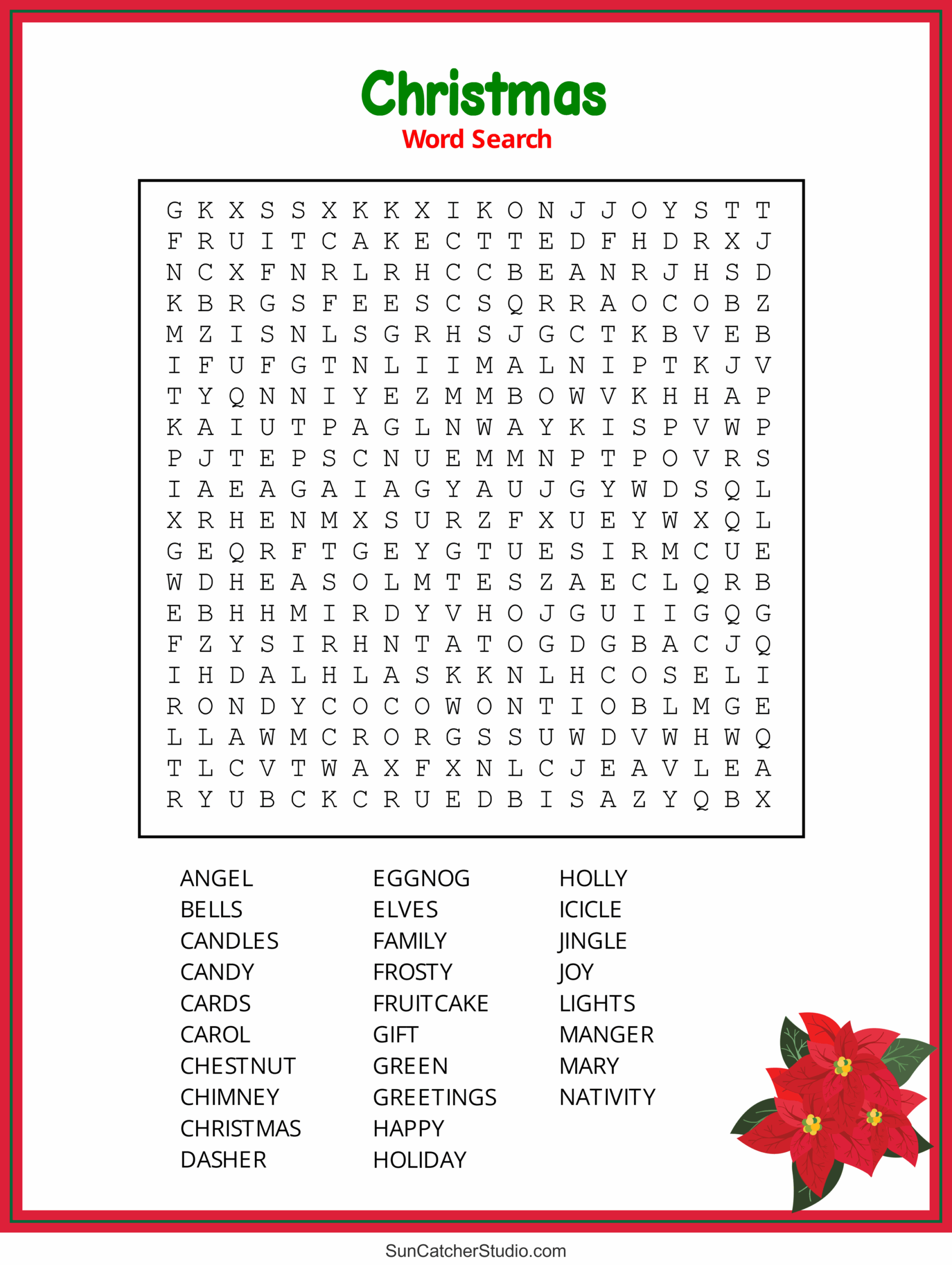 Printable Christmas Word Search For Adults Printable Christmas Word Search For Adults