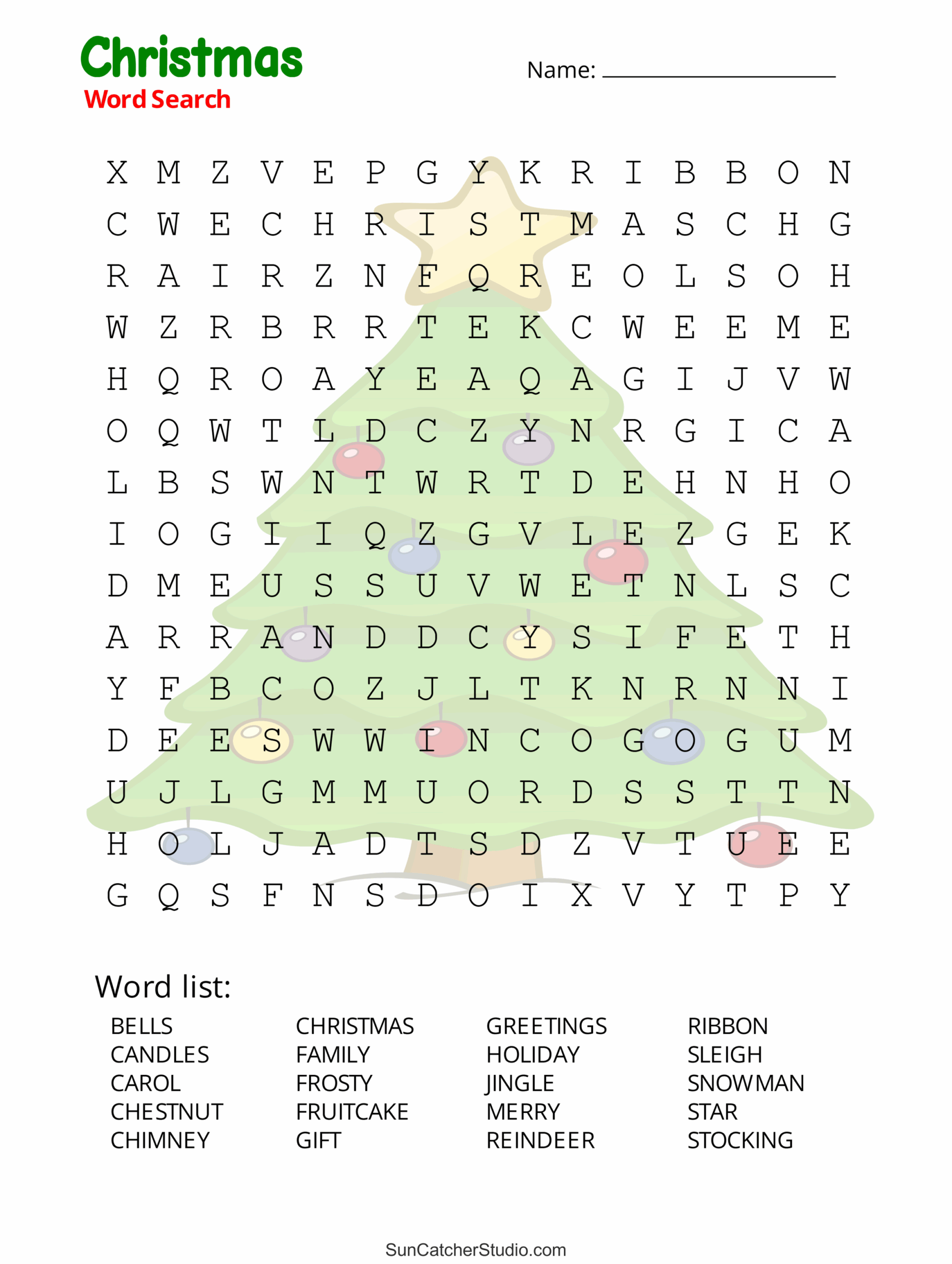Christmas Word Search Free Printable PDF Puzzles Free Christmas Word Search Free Printable PDF Puzzles Free