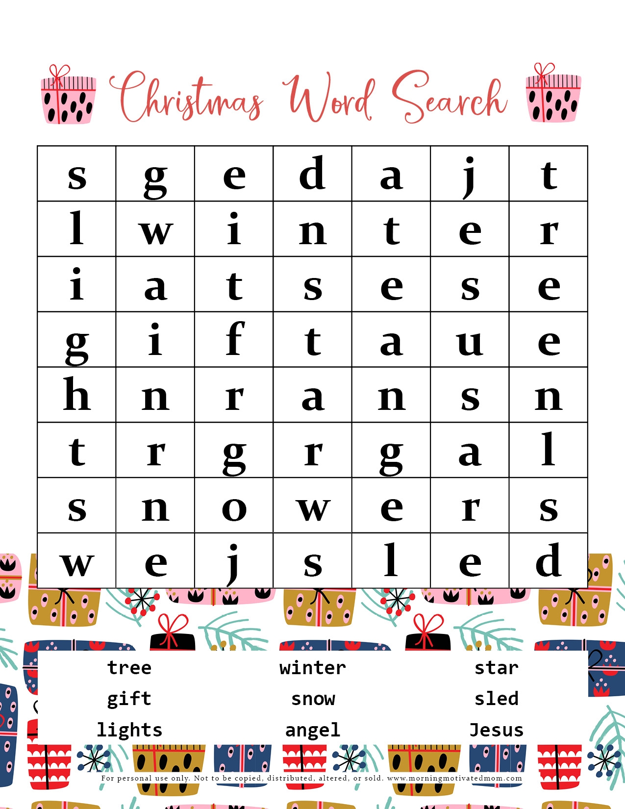 Christmas Word Search For Kids Free Printable Christmas Word Search For Kids Free Printable