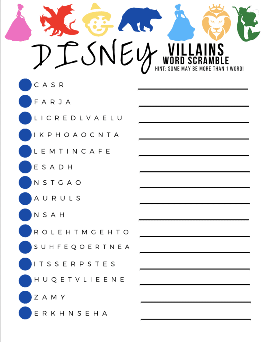 Hard Disney Word Search Printable Hard Disney Word Search Printable