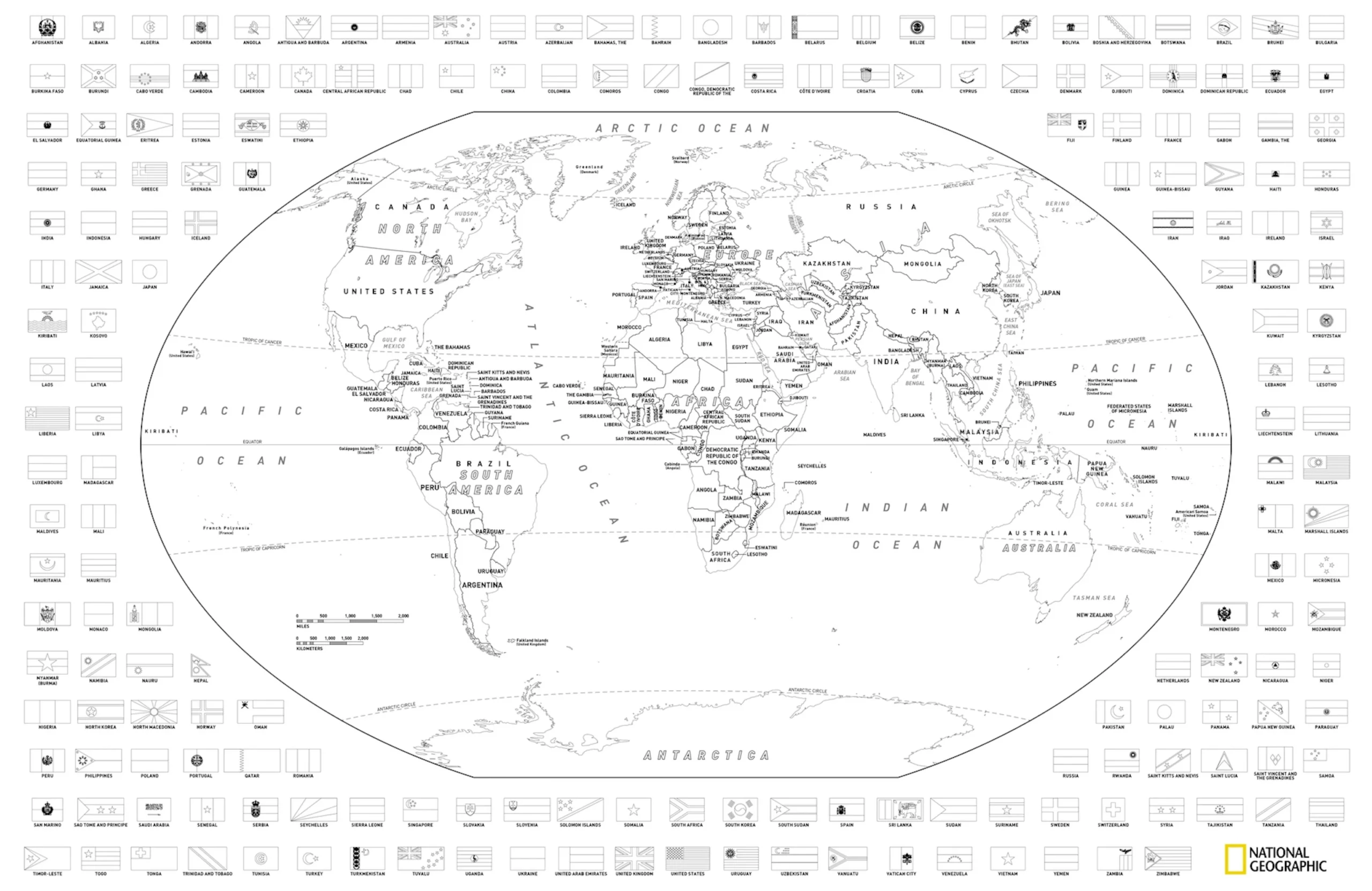 Download And Color A Free World Or United States Map With Flags National Geographic Download And Color A Free World Or United States Map With Flags National Geographic