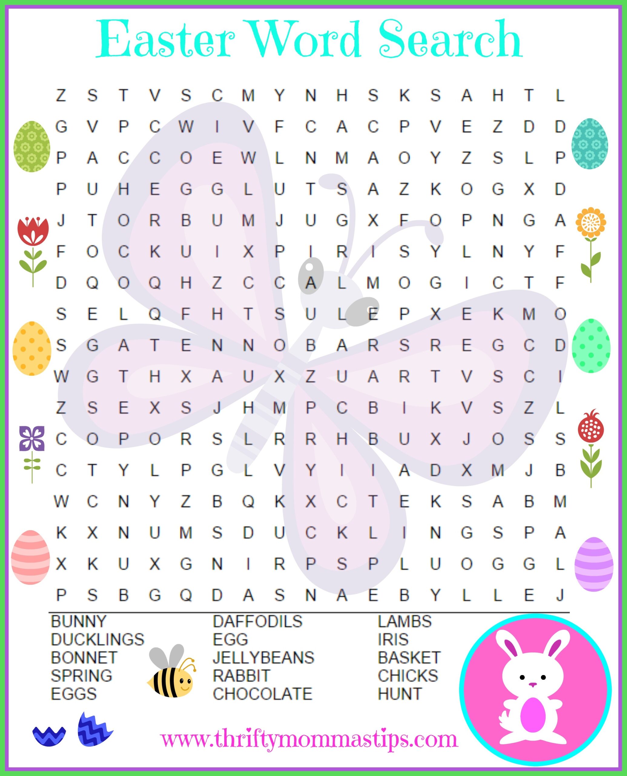 Printable Easter Word Search Puzzles Printable Easter Word Search Puzzles