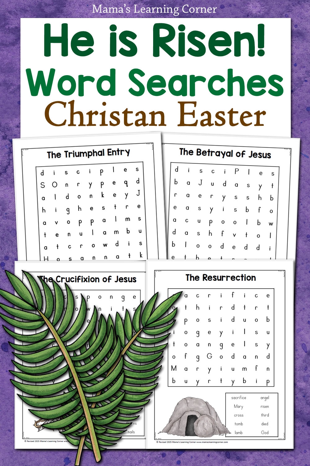 Easy Christian Easter Word Search Printable Packet Mamas Learning Corner Easy Christian Easter Word Search Printable Packet Mamas Learning Corner