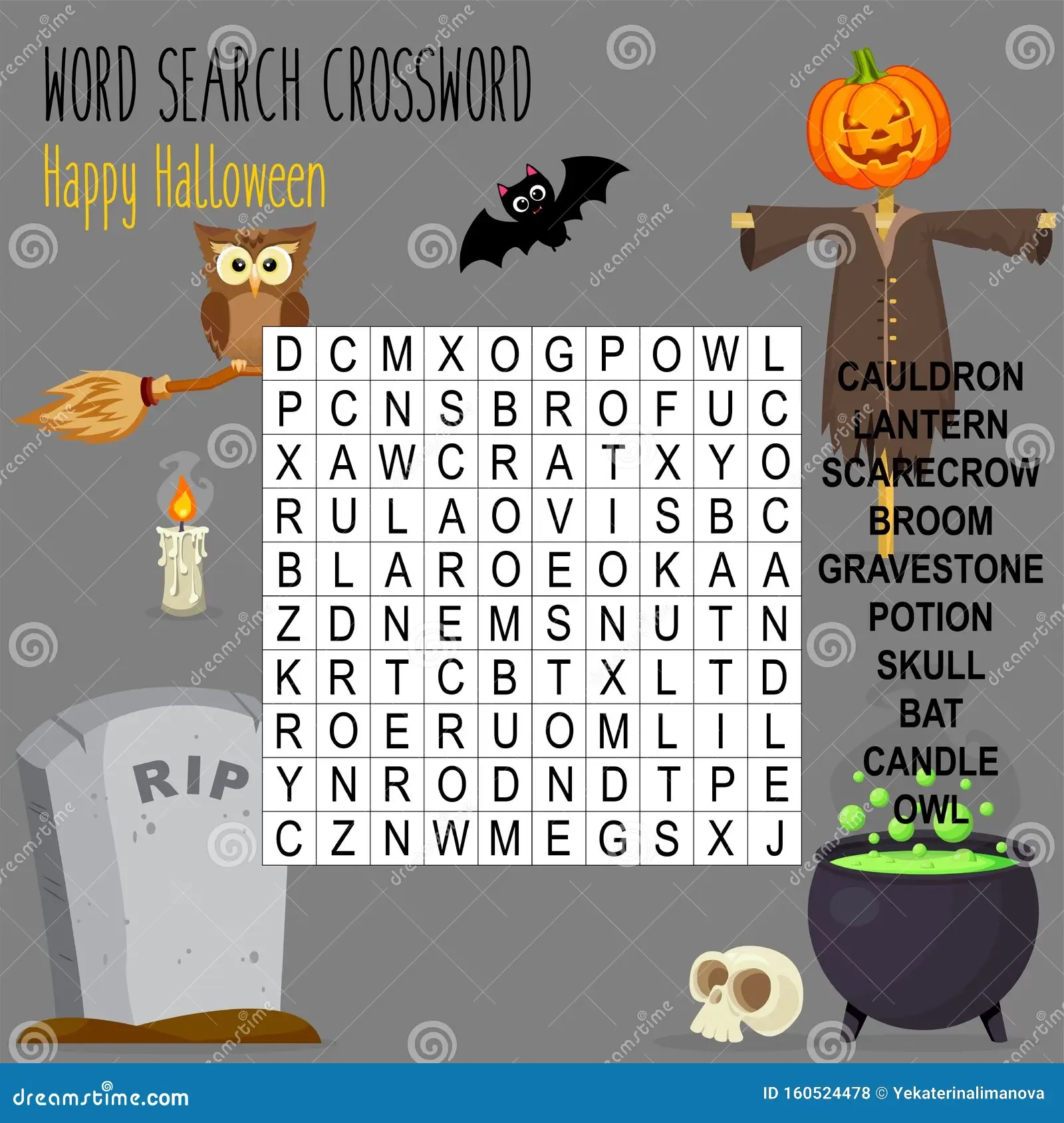 Easy Word Search Crossword Puzzle Happy Halloween Stock Vector Illustration Of Gravestone Cross 160524478 Easy Word Search Crossword Puzzle Happy Halloween Stock Vector Illustration Of Gravestone Cross 160524478