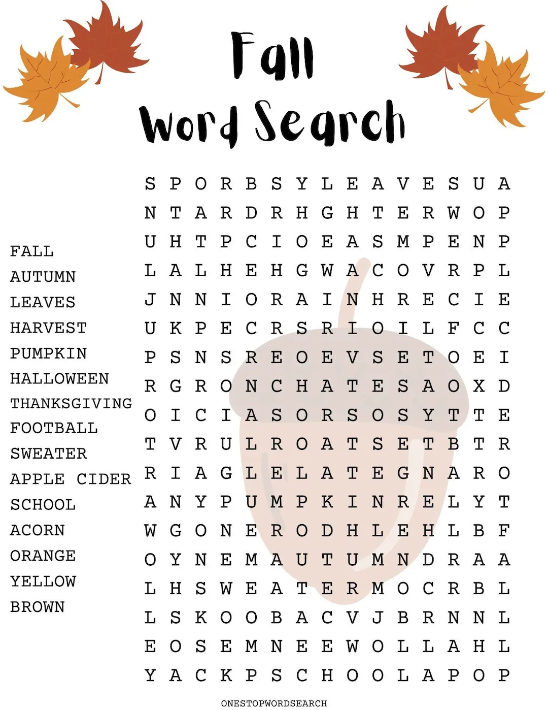 Fall Word Search Puzzle With Answer Sheet Autumn Word Search Seasonal Games Seasonal Puzzles Family Activities Children s Puzzles Etsy Fall Word Search Puzzle With Answer Sheet Autumn Word Search Seasonal Games Seasonal Puzzles Family Activities Children s Puzzles Etsy
