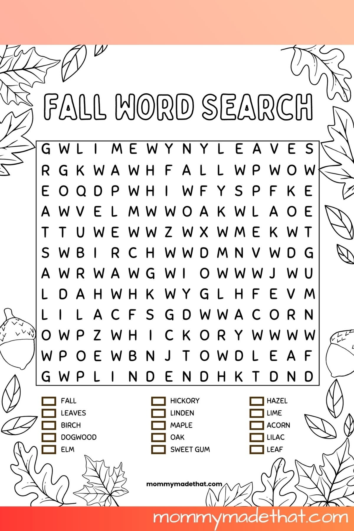 Fall Word Search Printable Adult Fall Word Search Printable Adult
