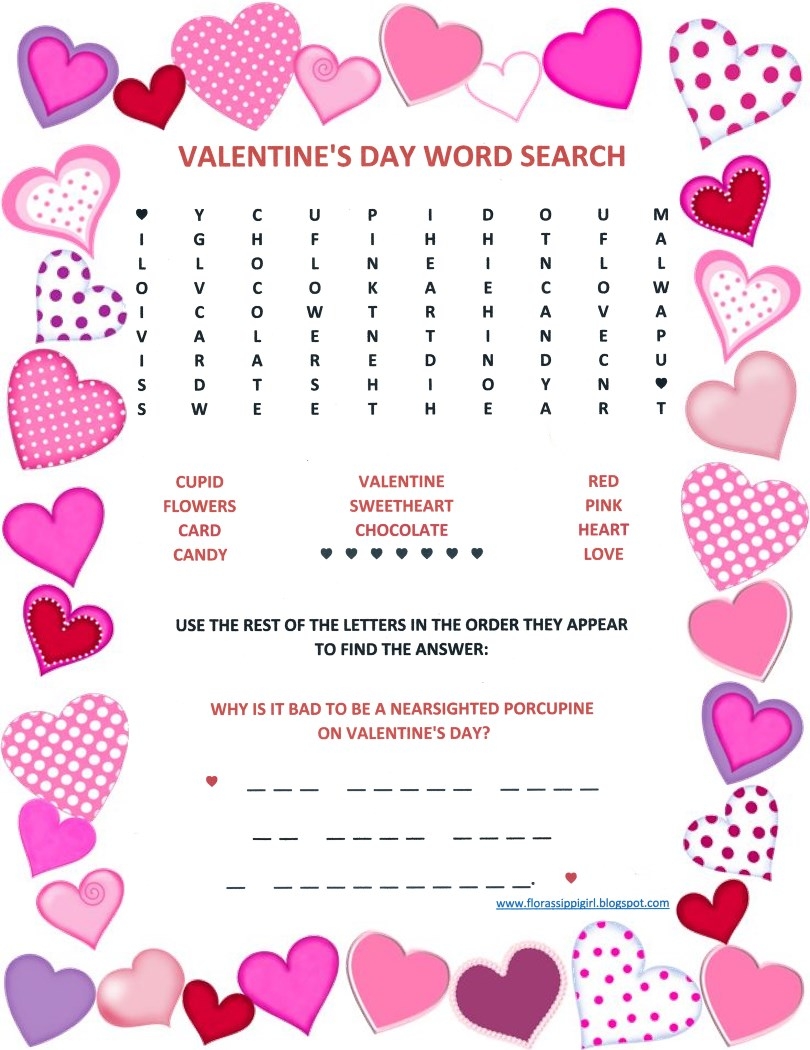 Free Printable Valentine's Day Word Search Free Printable Valentine's Day Word Search