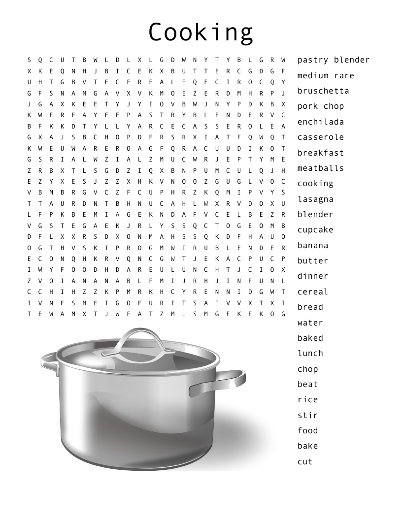 Food Network Word Search WordMint Food Network Word Search WordMint