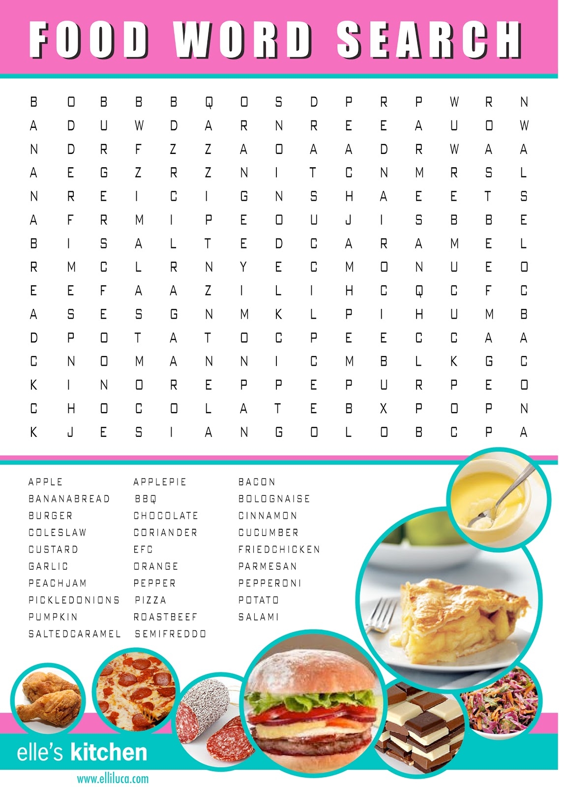 Food Word Find printable Food Word Find printable
