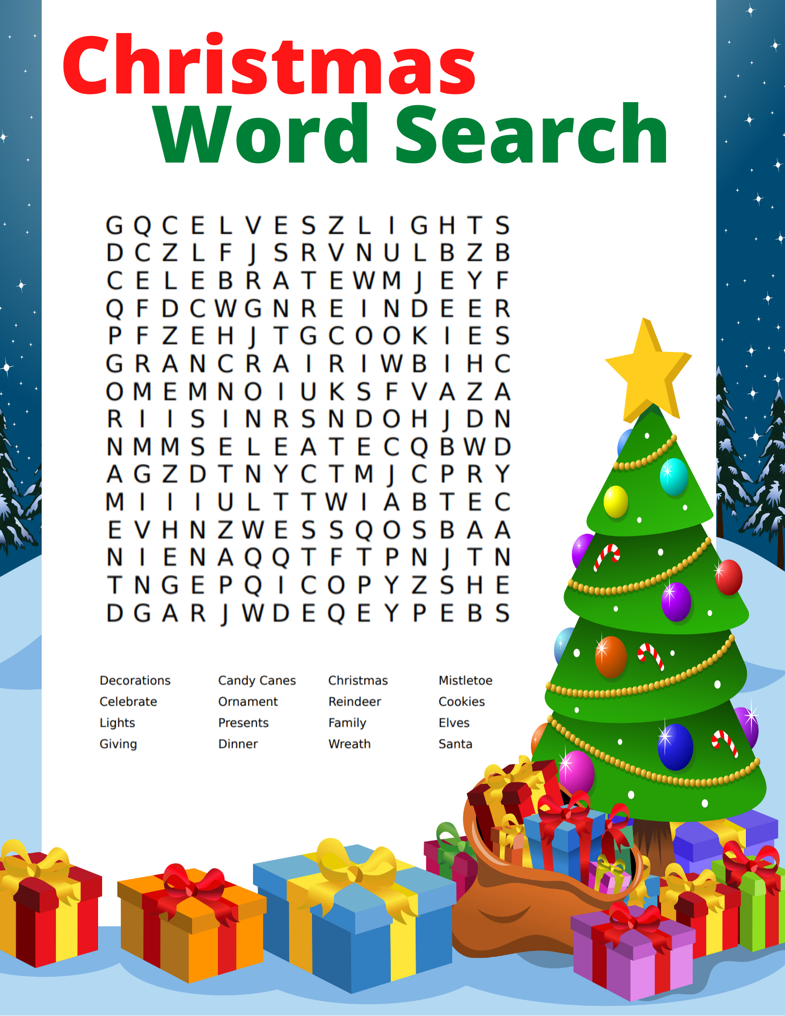 Free Christmas Word Search Printable For Kids And Adults AllFreeKidsCrafts Free Christmas Word Search Printable For Kids And Adults AllFreeKidsCrafts