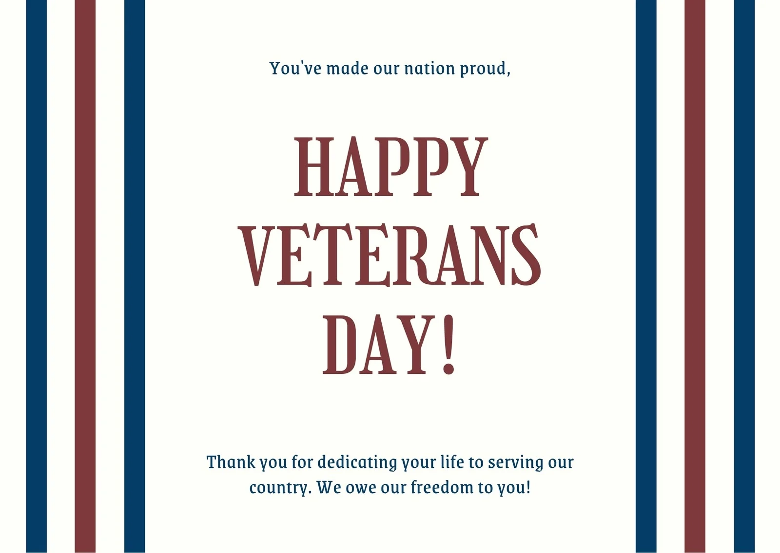 Free Custom Printable Veterans Day Card Templates Canva Free Custom Printable Veterans Day Card Templates Canva