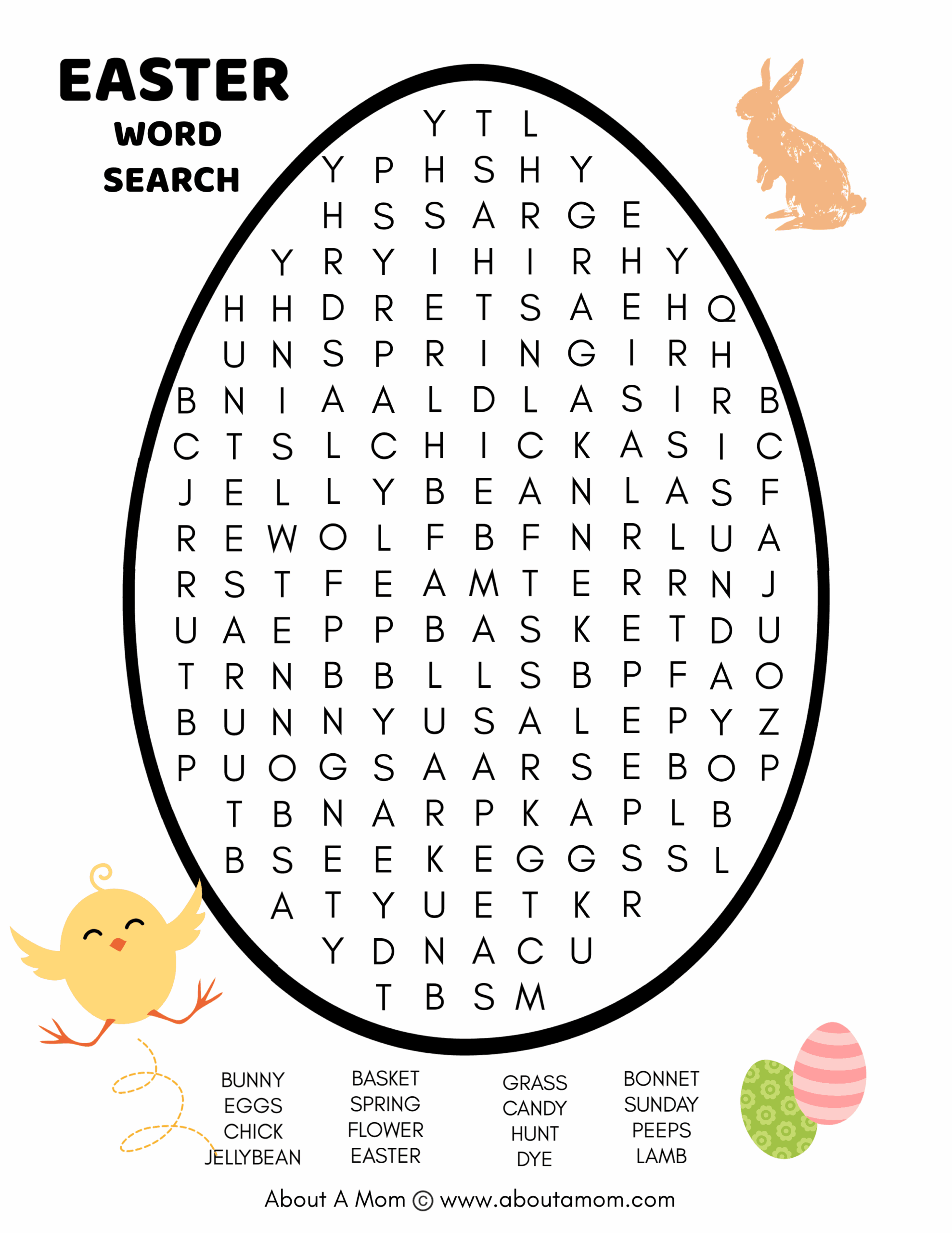 Free Easter Word Search Printable About A Mom Free Easter Word Search Printable About A Mom