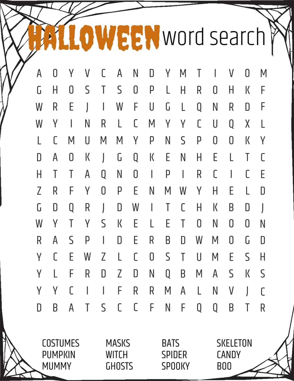 Printable Halloween Word Searches For Kids Printable Halloween Word Searches For Kids