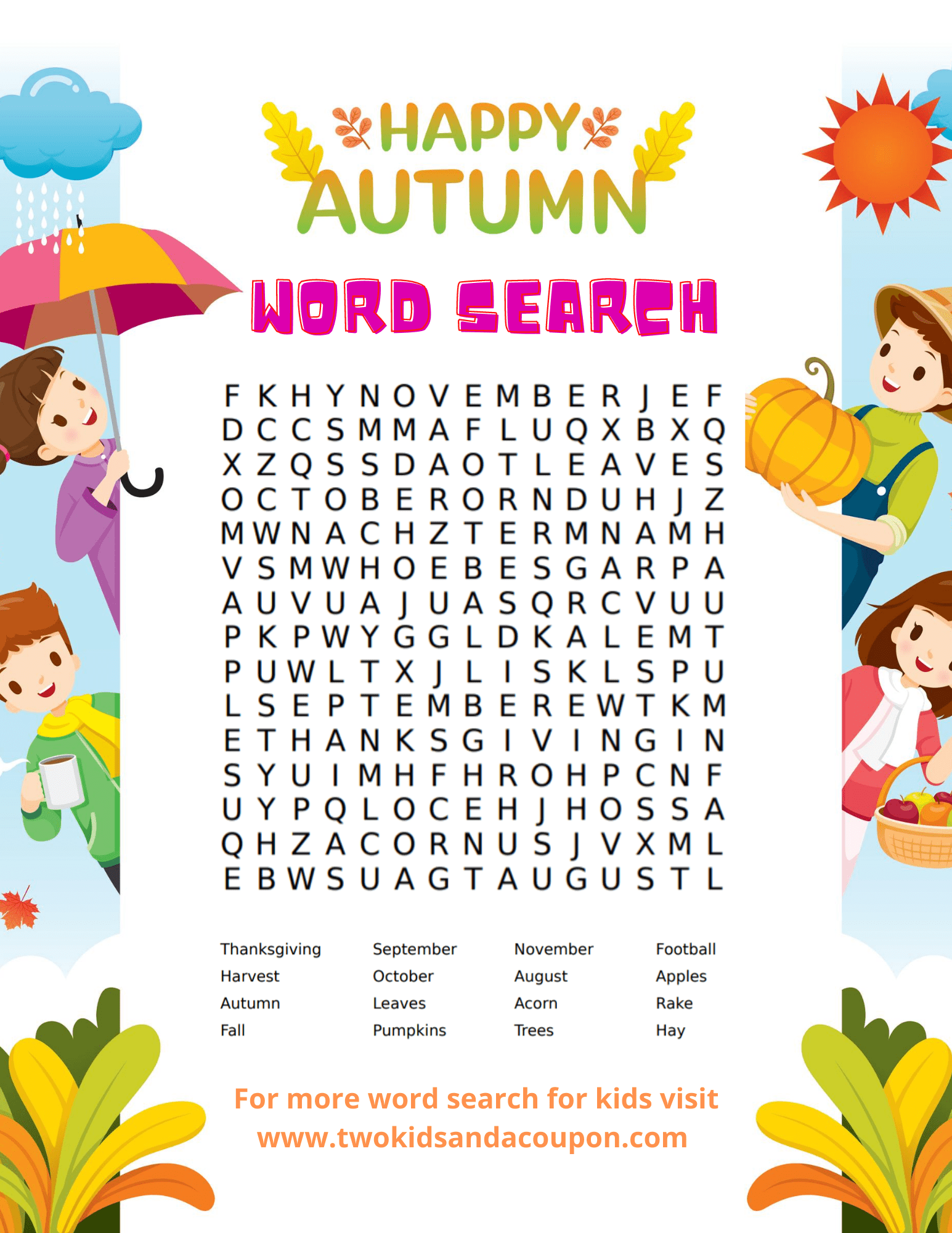 Free Kids Word Search Puzzle Two Kids And A Coupon Free Kids Word Search Puzzle Two Kids And A Coupon