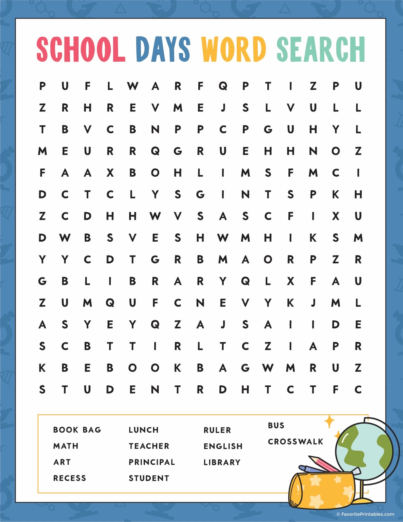 Free Printable Back To School Word Search Favorite Printables Free Printable Back To School Word Search Favorite Printables