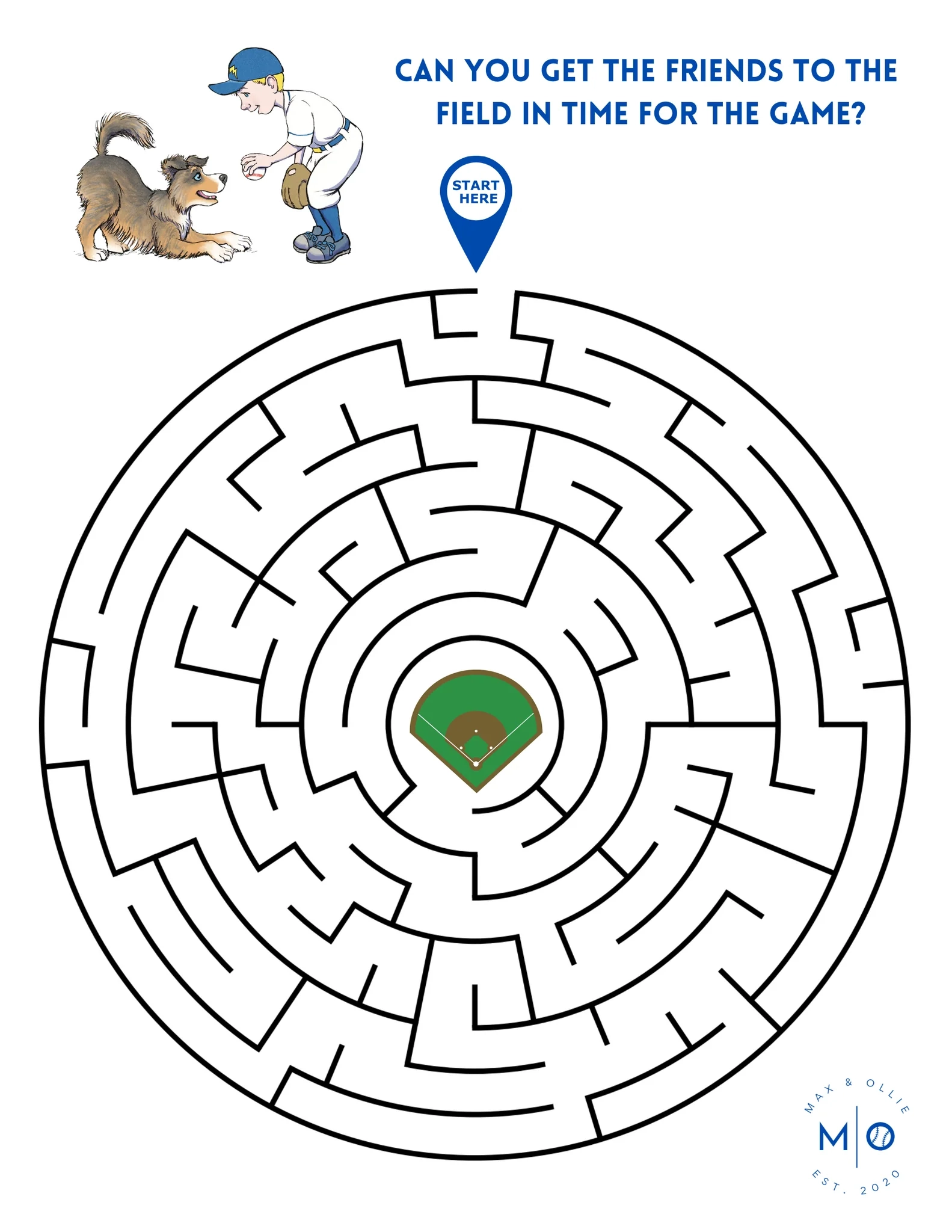 Free Printable Baseball Activity Sheets For Kids Max Ollie