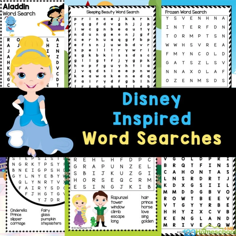FREE Printable Disney Word Searches For Kids FREE Printable Disney Word Searches For Kids