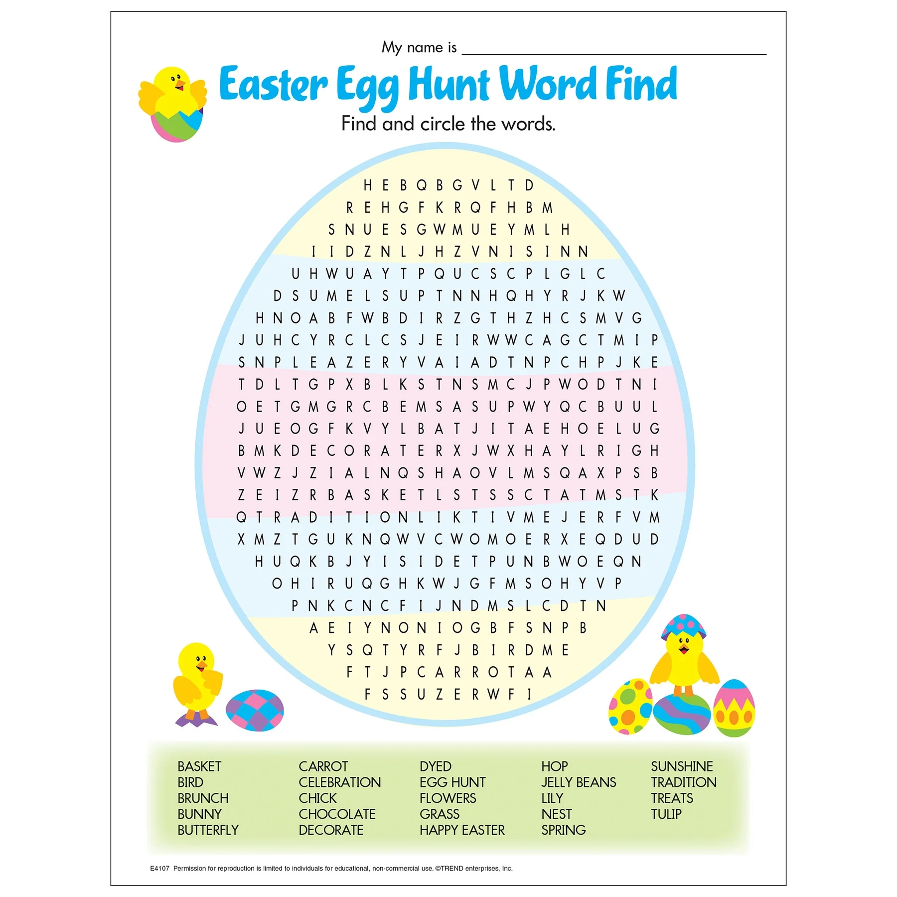 Free Printable Easter Egg Hunt Word Find E4107 TREND Enterprises Free Printable Easter Egg Hunt Word Find E4107 TREND Enterprises