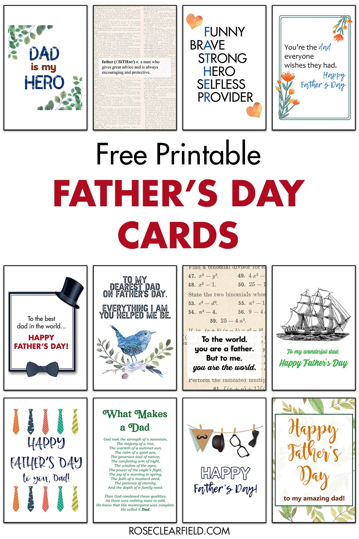 Free Printable Father s Day Cards Rose Clearfield Free Printable Father s Day Cards Rose Clearfield