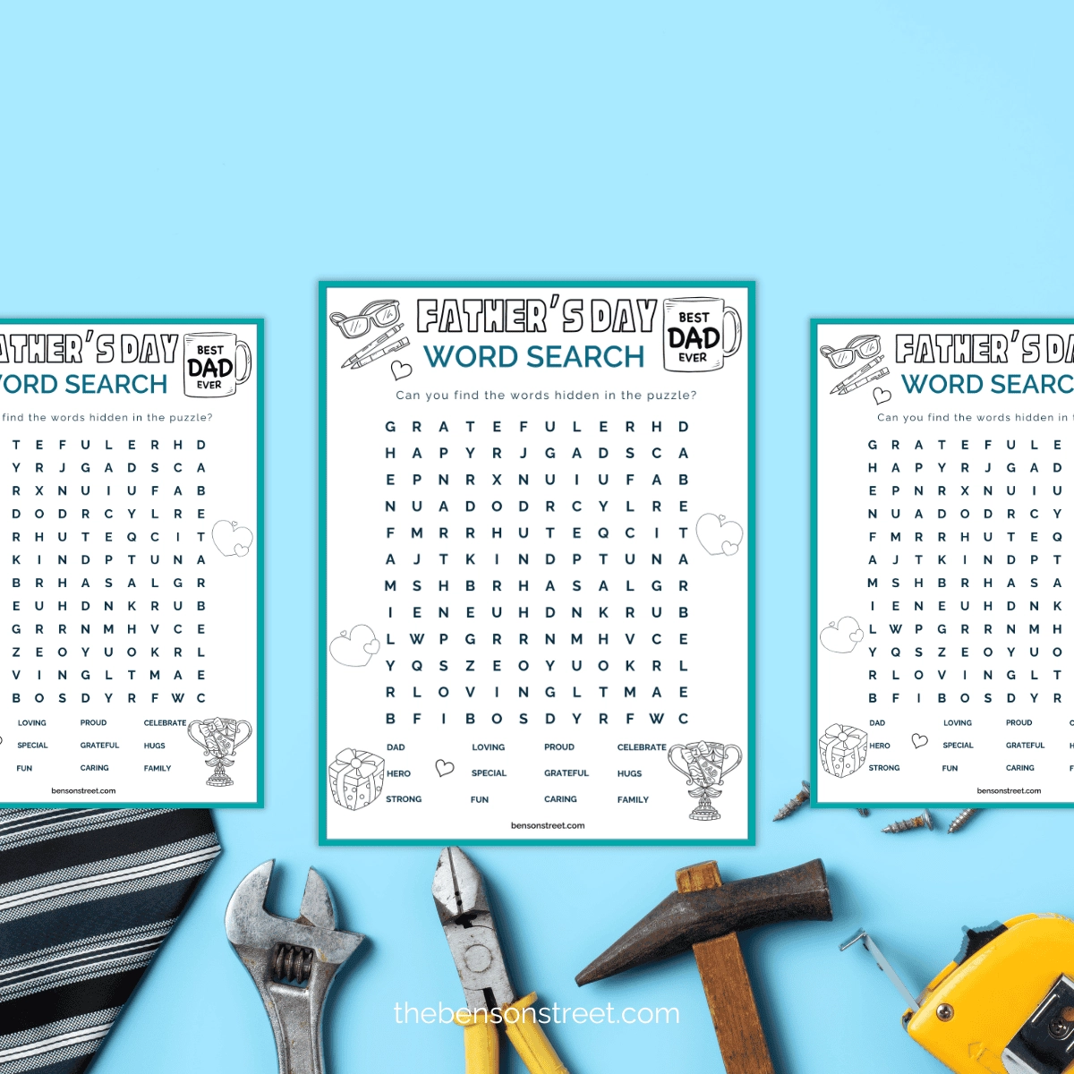 Free Printable Father s Day Word Search Game The Benson Street Free Printable Father s Day Word Search Game The Benson Street
